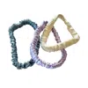 Soft Strokes Silk Women's Grey Set Of Three Pure Mulberry Silk Skinny Scrunchies Weekly Special Hair Ties Lilac Rain In Grey