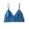 Soft Strokes Silk Women's Mulberry Silk Dupioni Cropped Camisole Top Blue In Blue