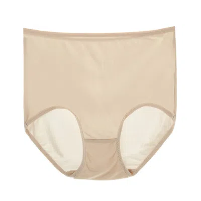 Soft Strokes Silk Women's Neutrals Knitted Silk Mid Rise French Cut Pantie Shimmer Collection In Bourbon Milk Punch In Purple