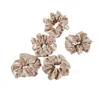 Soft Strokes Silk Women's Neutrals Pure Mulberry Silk French Scrunchie Set Of Five In Beige In Beige/purple