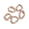 Soft Strokes Silk Women's Neutrals Pure Mulberry Silk Mini Scrunchie Set Of Five In Beige In Beige/purple