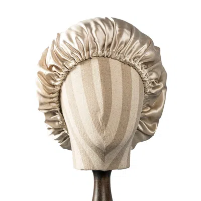 Soft Strokes Silk Women's Neutrals Pure Mulberry Silk Oatmeal Beige Hair Bonnet