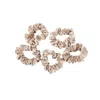 Soft Strokes Silk Women's Neutrals Pure Mulberry Silk Regular Scrunchie Set Of Five In Beige In Beige/purple