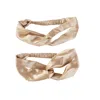 Soft Strokes Silk Women's Neutrals Pure Mulberry Silk Turban Style Headband - Set Of Two - Beige