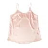 Soft Strokes Silk Women's Pink / Purple Pure Mulberry Silk Petal Camisole, V Neck Spaghetti Strap Silk Charmeuse Pink In Pink/purple