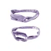Soft Strokes Silk Women's Pink / Purple Pure Mulberry Silk Turban Style Headband - Set Of Two - Lavender