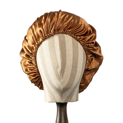 Soft Strokes Silk Women's Pure Mulberry Silk Camel Brown Hair Bonnet