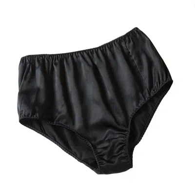 Soft Strokes Silk Women's Pure Mulberry Silk French Cut Panties In Black