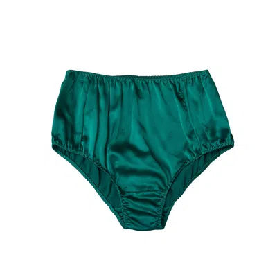 Soft Strokes Silk Women's Pure Mulberry Silk French Cut Panties In Green