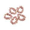 Soft Strokes Silk Women's Pure Mulberry Silk Mini Scrunchie Set Of Five In Rose Gold In Rose Gold