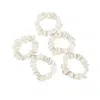 Soft Strokes Silk Women's Pure Mulberry Silk Mini Scrunchie Set Of Five In White In White