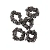 Soft Strokes Silk Women's Pure Mulberry Silk Regular Scrunchie Set Of Five In Grey In Grey