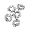 Soft Strokes Silk Women's Pure Mulberry Silk Regular Scrunchie Set Of Five In Silver Grey In Silver