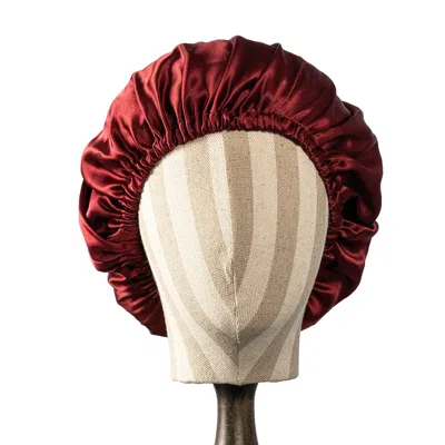 Soft Strokes Silk Women's Pure Mulberry Silk Sangria Red Hair Bonnet