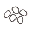 Soft Strokes Silk Women's Pure Mulberry Silk Skinny Scrunchie Set Of Five In Grey In Grey