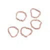 Soft Strokes Silk Women's Pure Mulberry Silk Skinny Scrunchie Set Of Five In Rose Gold In Rose Gold