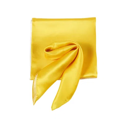 Soft Strokes Silk Women's Pure Silk Scarf Daffodil Solid Colour Collection Gold Small In Yellow