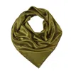 Soft Strokes Silk Women's Pure Silk Scarf Olive Tree Solid Colour Collection Olive Green Large In Green