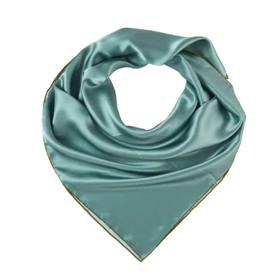Soft Strokes Silk Women's Pure Silk Scarf Olive Tree Solid Colour Collection Sage Green Large