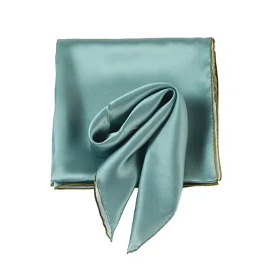 Soft Strokes Silk Women's Pure Silk Scarf Olive Tree Solid Colour Collection Sage Green Small