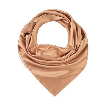 Soft Strokes Silk Women's Pure Silk Scarf Sand Beach Solid Colour Collection Gold Sand Small
