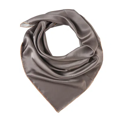 Soft Strokes Silk Women's Pure Silk Scarf Sand Beach Solid Colour Collection Grey Sand Large In Gray
