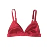 Soft Strokes Silk Women's Red Classic Pure Silk Bralette Ruby In Red