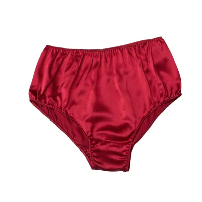 Soft Strokes Silk Women's Red Pure Mulberry Silk French Cut Panties