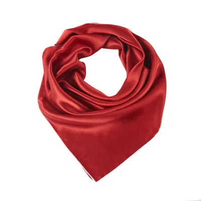 Soft Strokes Silk Women's Red Pure Silk Scarf Peony Solid Colour Collection Burgundy Large