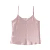 Soft Strokes Silk Women's Rose Gold Pure Mulberry Silk Camisole With Adjustable Straps In Rose Gold