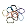 Soft Strokes Silk Women's Set Of Ten Mulberry Silk Skinny Scrunchies Mystery Bag - Zero Waste Solid And Print In Purple