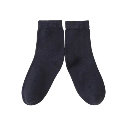Soft Strokes Silk Women's Wool Quarter-length Socks Set Of Two - Meditating Lamb Collection In Ice Lake Blue