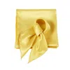 Soft Strokes Silk Women's Yellow / Orange Pure Silk Scarf Daffodil Solid Colour Collection Lemon Yellow Small In Yellow/orange