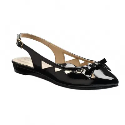 Soft Style Women's Deni Patent Slingback Flats In Black In Multi
