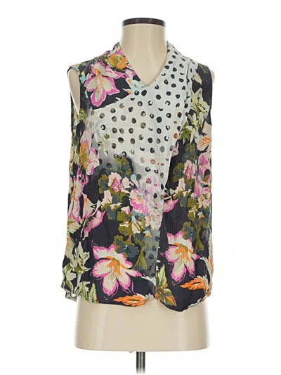 Pre-owned Soft Surroundings 3/4 Sleeve Blouse In Black