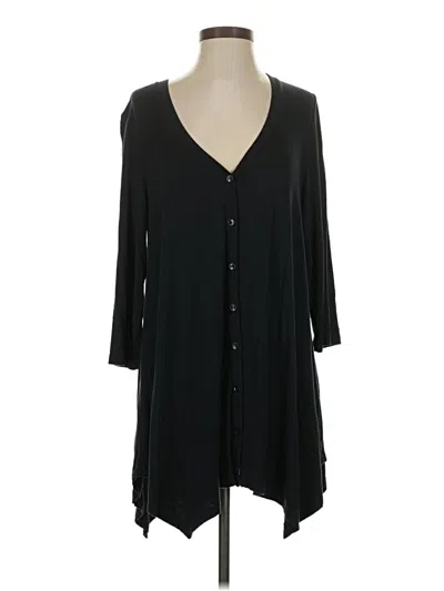 Pre-owned Soft Surroundings 3/4 Sleeve Blouse In Black