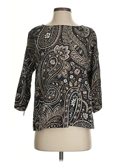 Pre-owned Soft Surroundings 3/4 Sleeve Blouse In Black