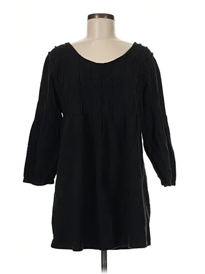 Pre-owned Soft Surroundings 3/4 Sleeve Blouse In Black