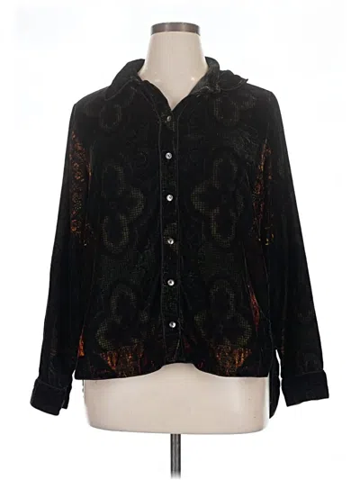 Pre-owned Soft Surroundings 3/4 Sleeve Blouse In Black