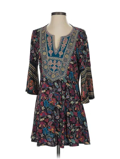 Pre-owned Soft Surroundings 3/4 Sleeve Blouse In Blue