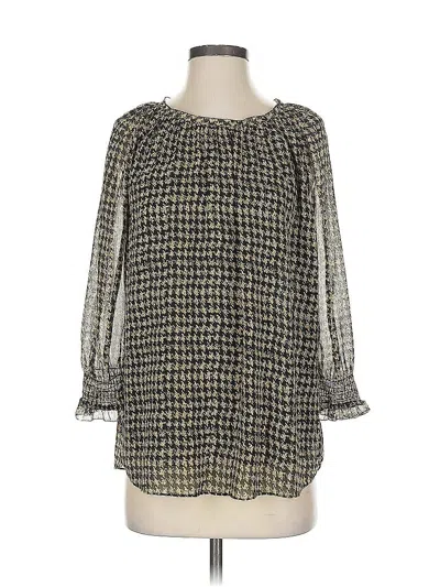 Pre-owned Soft Surroundings 3/4 Sleeve Blouse In Brown