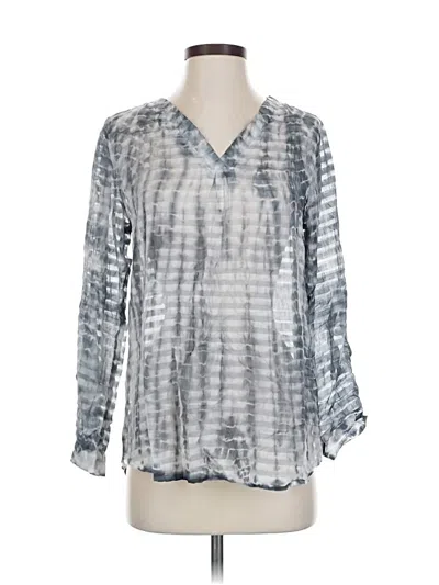 Pre-owned Soft Surroundings 3/4 Sleeve Blouse In Gray