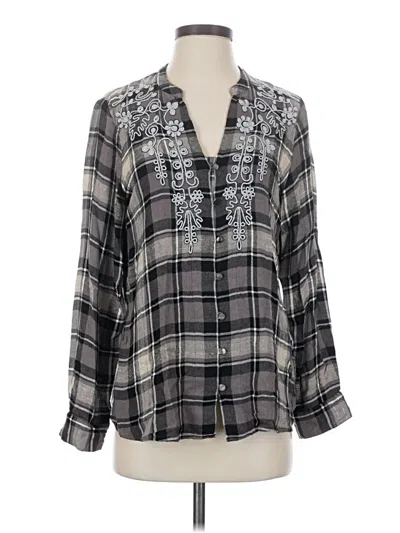 Pre-owned Soft Surroundings 3/4 Sleeve Blouse In Gray