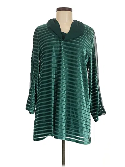 Soft Surroundings 3/4 Sleeve Blouse In Green