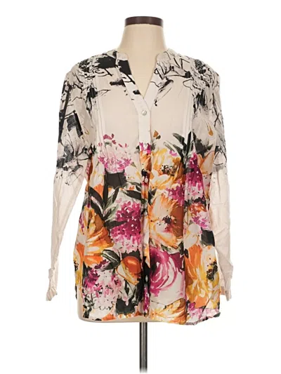 Pre-owned Soft Surroundings 3/4 Sleeve Blouse In Ivory