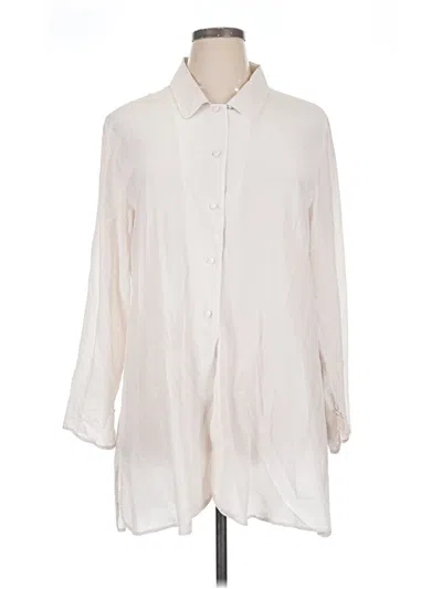 Pre-owned Soft Surroundings 3/4 Sleeve Blouse In Ivory