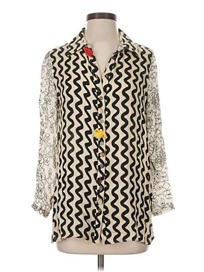 Pre-owned Soft Surroundings 3/4 Sleeve Blouse In Ivory
