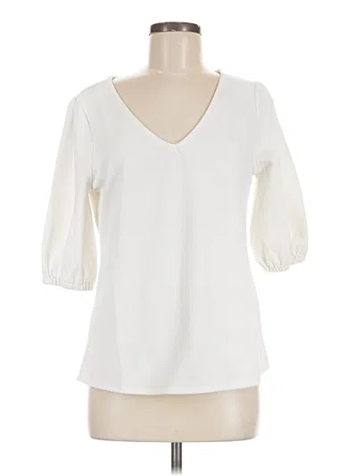 Pre-owned Soft Surroundings 3/4 Sleeve Blouse In Ivory