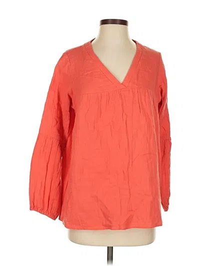Pre-owned Soft Surroundings 3/4 Sleeve Blouse In Orange