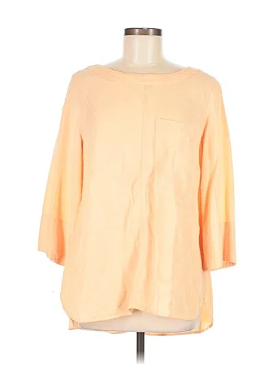 Pre-owned Soft Surroundings 3/4 Sleeve Blouse In Orange